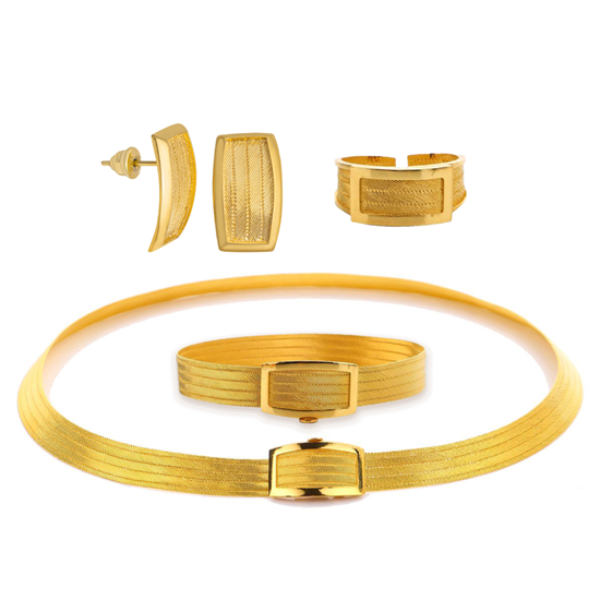 Trabzon Hasır Set Klasik Toka 5 Sıra 14 Ayar Altın