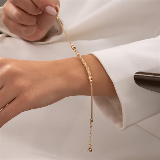 Trend 14 Ayar Altın Bileklik