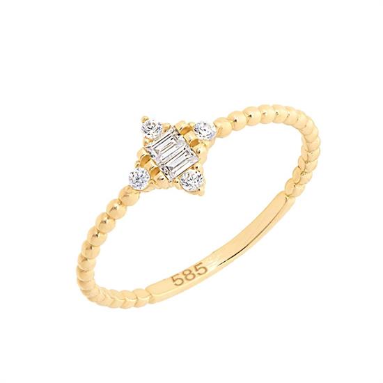 Trend 14 Ayar Altın Yüzük