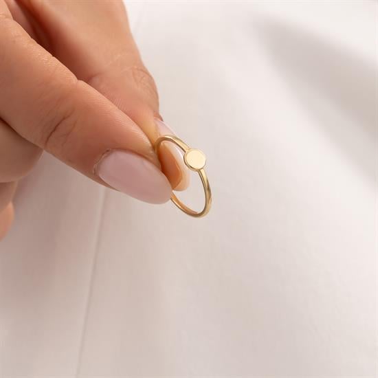 Harf Yazılabilen 14 Ayar Altın Yüzük