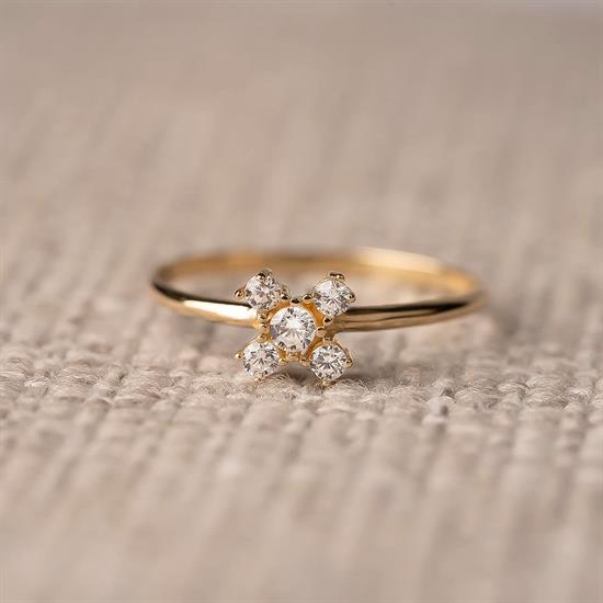 Trend 14 Ayar Altın Yüzük