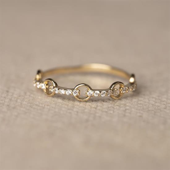 Trend 14 Ayar Altın Yüzük