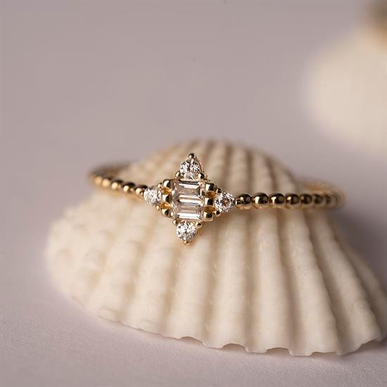 Trend 14 Ayar Altın Yüzük