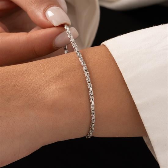 Trend 14 Ayar Beyaz Altın Bileklik