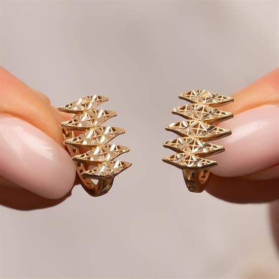 Trend Küpe 14 Ayar Altın