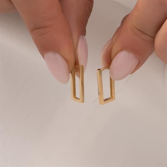 Altın 14 Ayar Trend Küpe