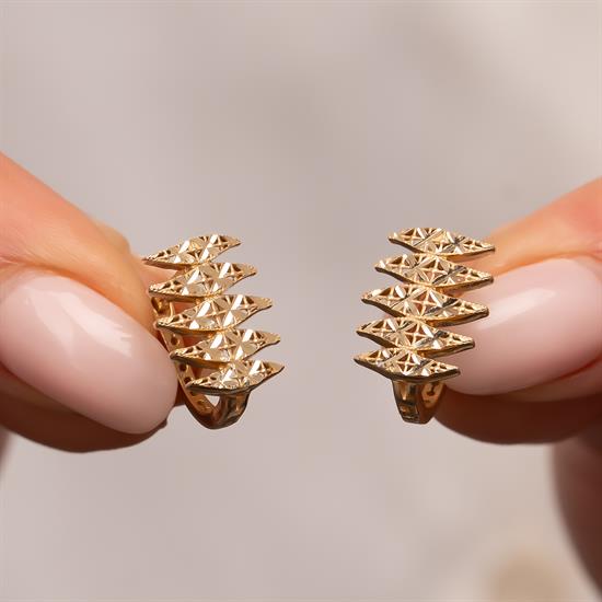 Trend Küpe 14 Ayar Altın