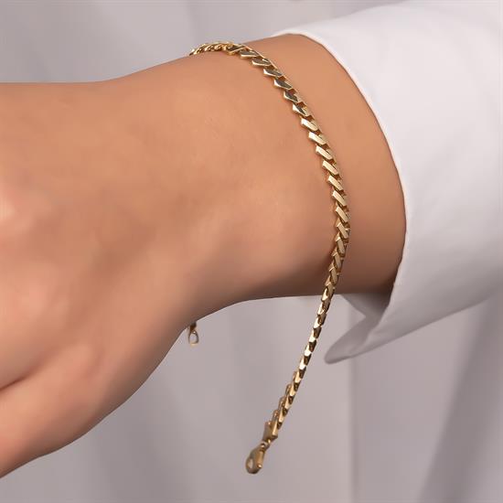 Trend Model 14 Ayar Altın Bileklik