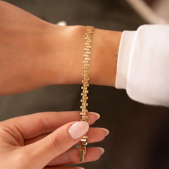 Tuğla Model 14 Ayar Altın Bileklik