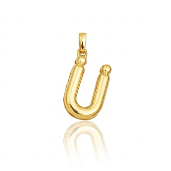 Ü Harfi Balon Model 14 Ayar Kolye Ucu