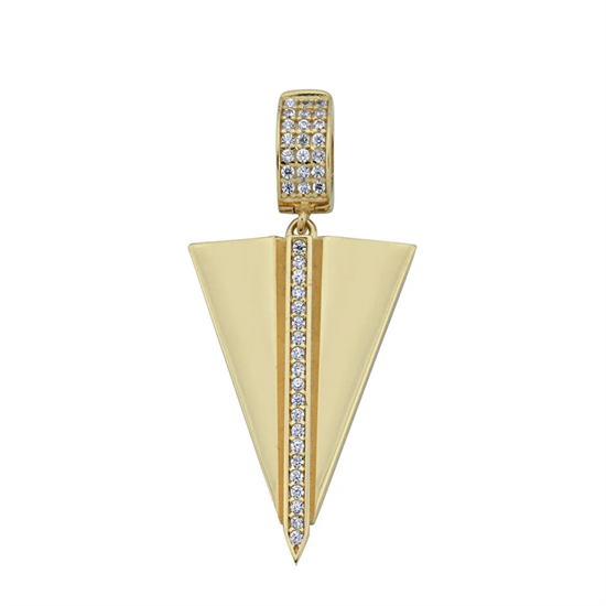Üçgen Kolye Ucu 14 Ayar Altın