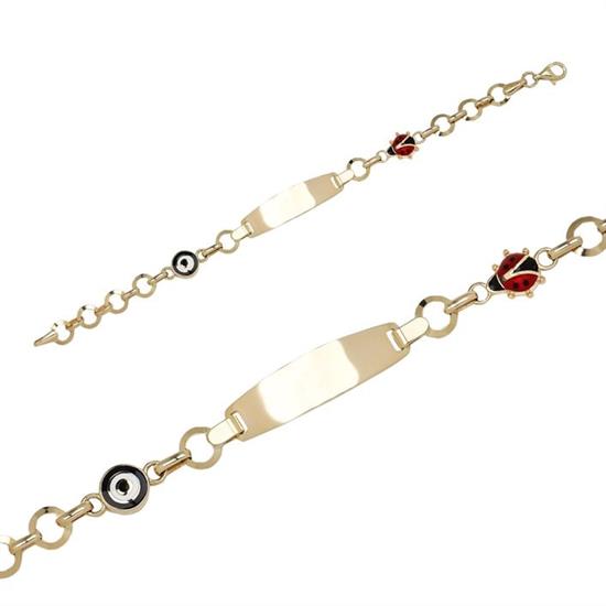 Uğur Böcek Ve Boncuklu Altın Bileklik