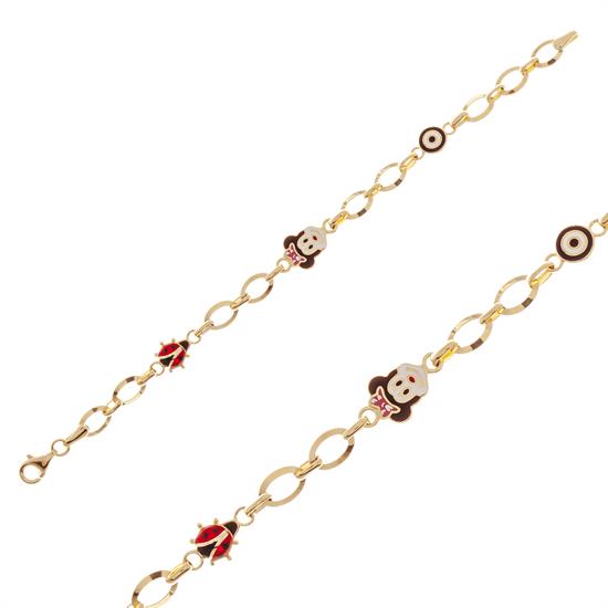 Uğur Böcekli Çocuk Bileklik 14 Ayar Altın