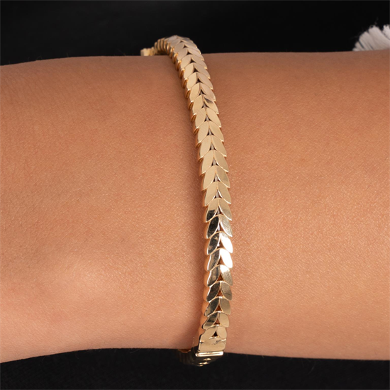 V Model 14 Ayar Altın Kelepçe