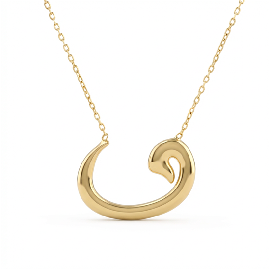 Vav 14 Ayar Altın Kolye