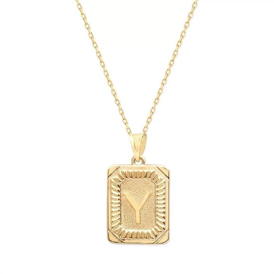 Y Harfi 14 Ayar Altın Kolye Ucu