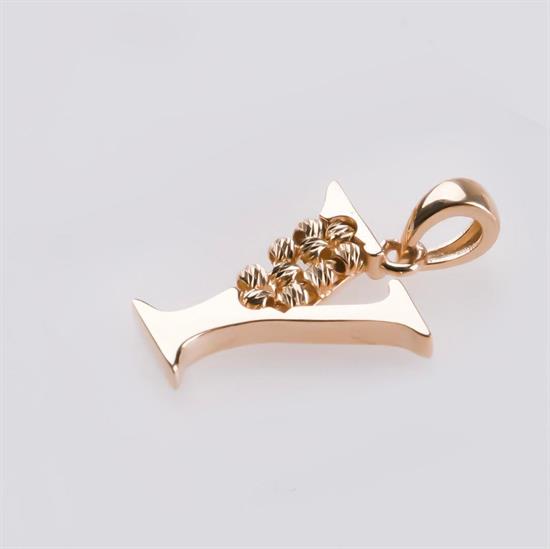 Y Harfi Dorika Toplu 14 Ayar Altın Kolye Ucu