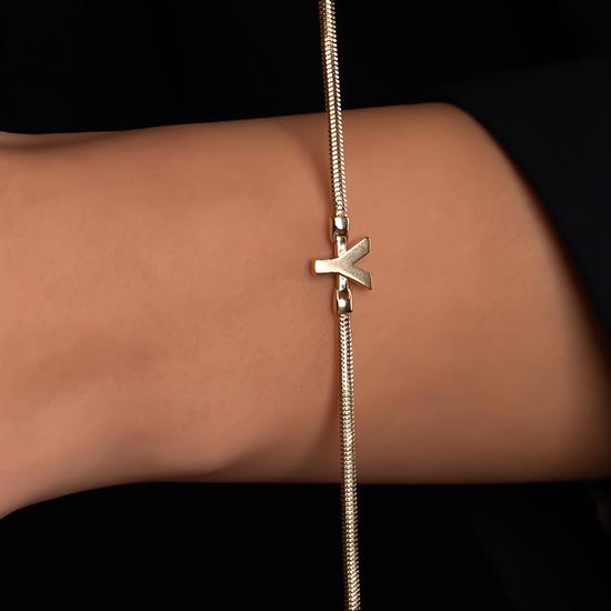 Y Harfli  Bileklik 14 Ayar Altın