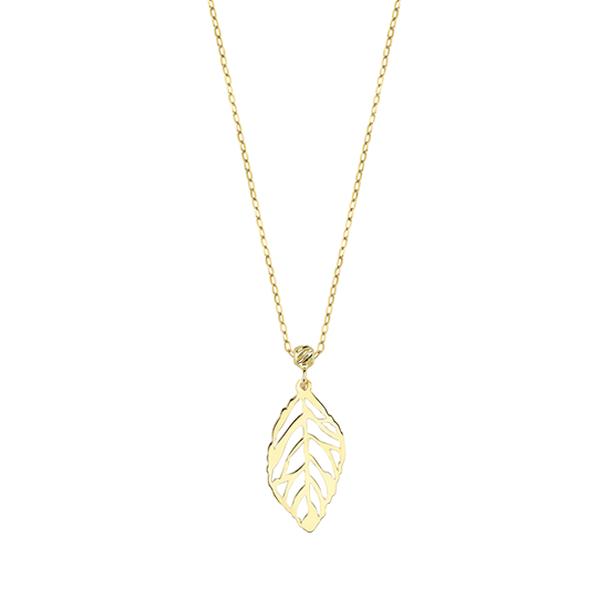 Yaprak Figürlü 14 Ayar Altın Kolye