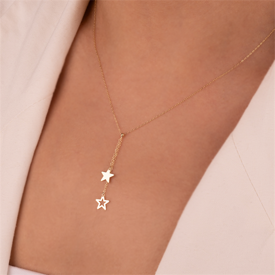 Yıldız Minimal 14 Ayar Kolye  Altın