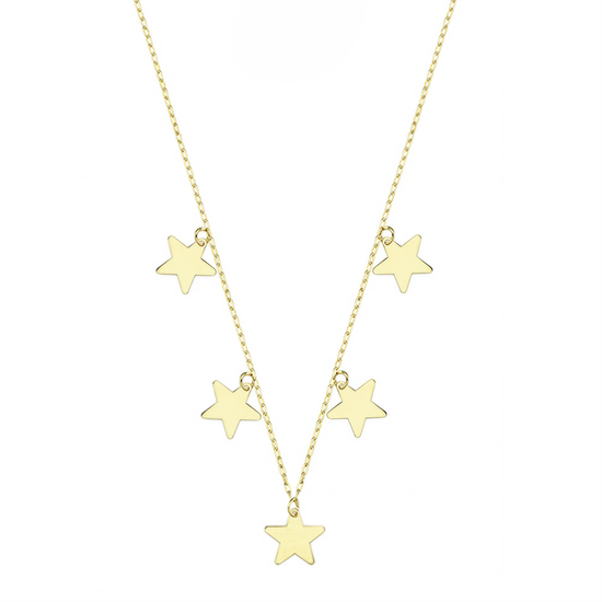 Yıldız Minimal  Altın 14 Ayar Kolye