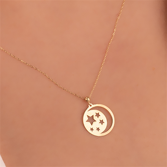 Yıldız 14 Ayar Altın Minimal Kolye