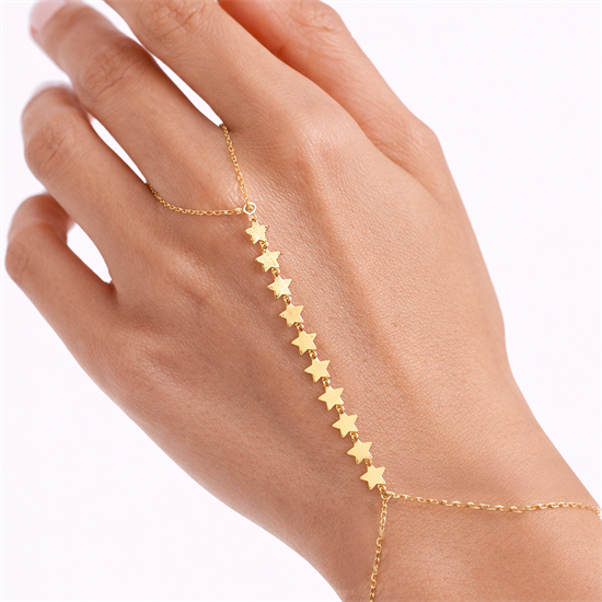 Yıldız 14 Ayar Altın Şahmeran Bileklik