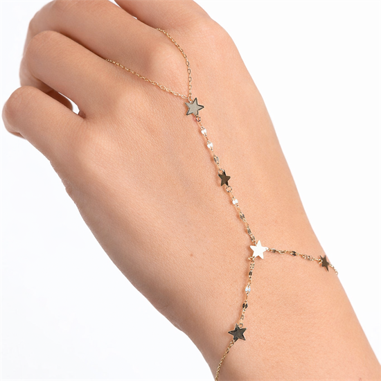 Yıldız 14 Ayar Altın Şahmeran Bileklik