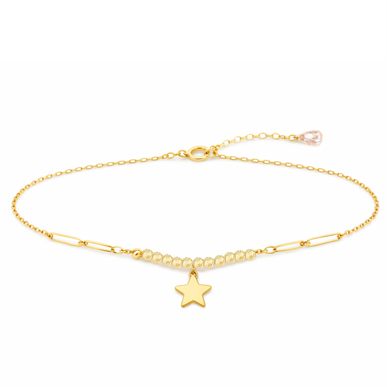 Yıldız Minimal 14 Ayar Altın Bileklik