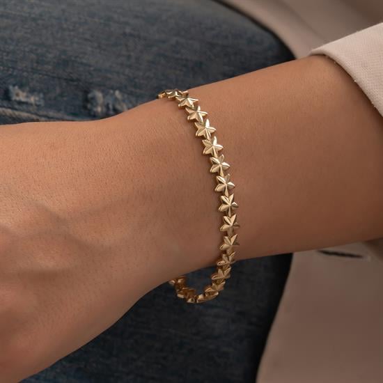 Yıldız Model 14 Ayar Altın Bileklik