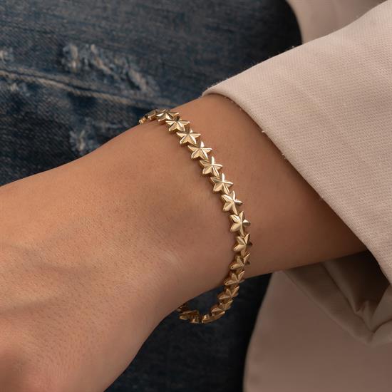 Yıldız Model 14 Ayar Altın Bileklik