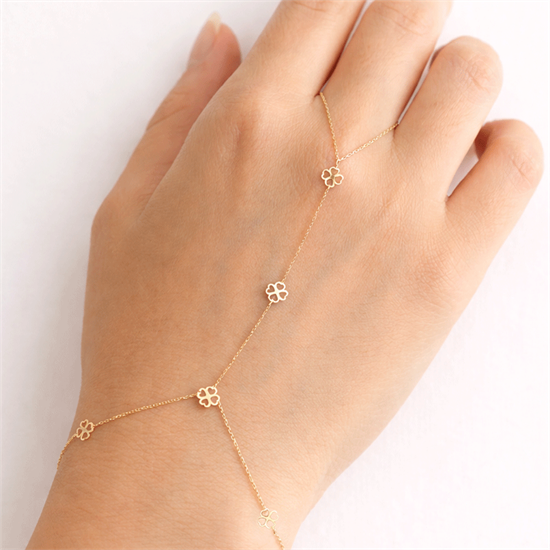 Yonca 14 Ayar Altın Şahmeran Bileklik