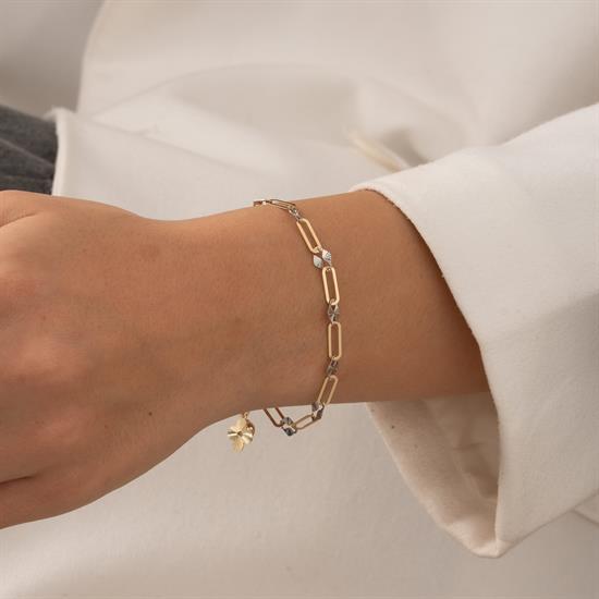 Figürlü Ataç 14 Ayar Altın Bileklik