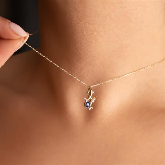 Yunus Balığı 14 Ayar Altın Kolye