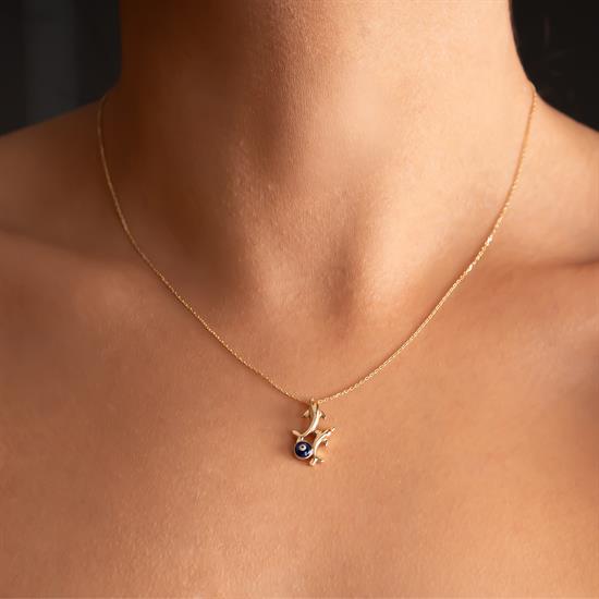 Yunus Balığı 14 Ayar Altın Kolye