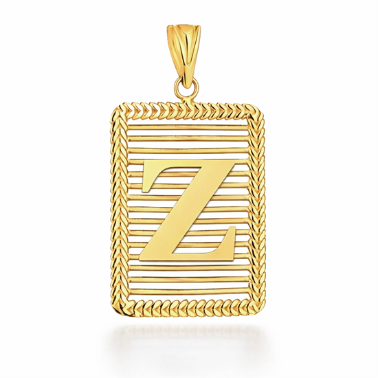 Z Harfi Izgara Model 14 Ayar Kolye Ucu
