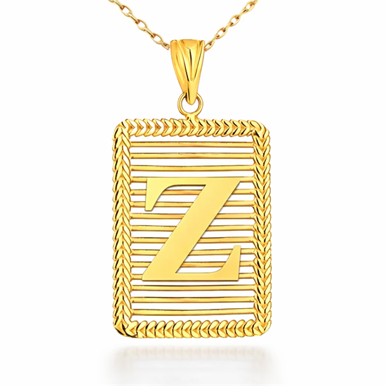 Z Harfi Izgara Model 14 Ayar Kolye Ucu