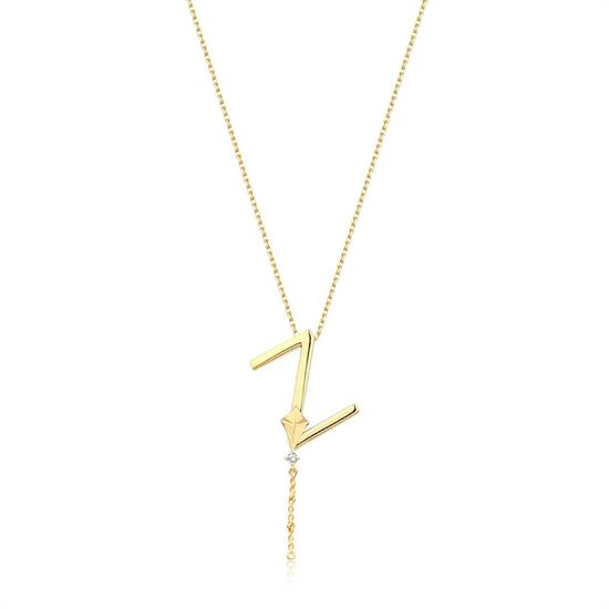 Z Harfi Sallantılı Harfli Kolye