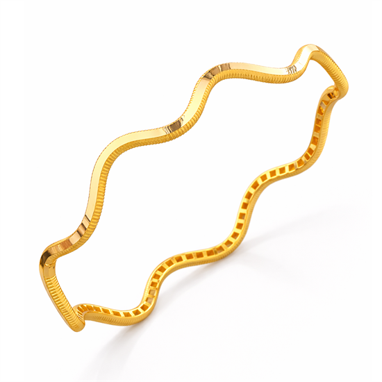 Ajda Zigzag Model 14 Ayar Altın Bilezik