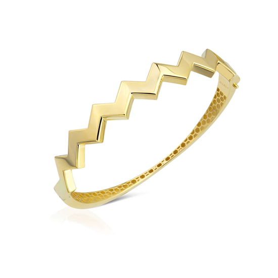 Zikzak Model 14 Ayar Altın Kelepçe