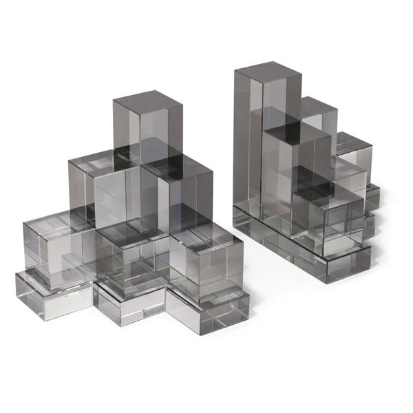 Abhika - Steps Geometrik Kitap Tutucu Gri