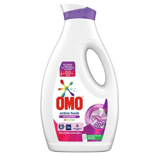 Omo Sıvı Deterjan 1690ml Active Fresh  26 Yıkama
