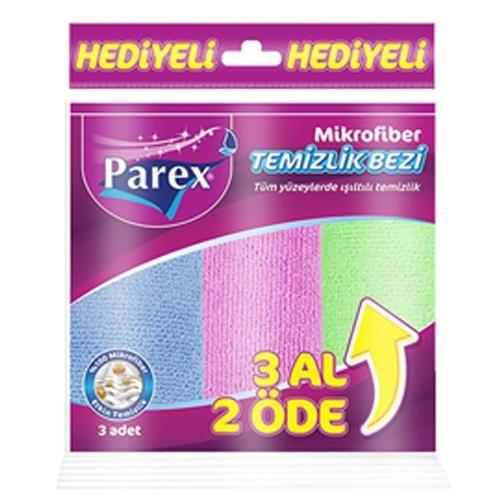 Parex Eco Mikrofiber Temizlik Bezi 3'lü