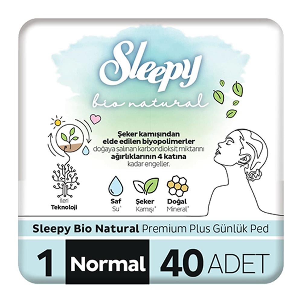 Sleepy Bio Naturel Günlük Ped Normal 40'lı
