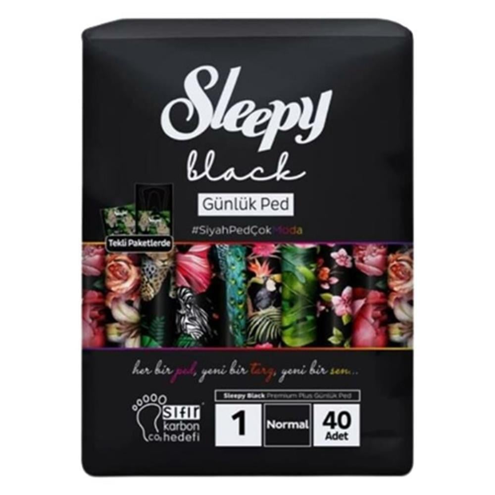 Sleepy Black Günlük Ped Uzun 40'lı