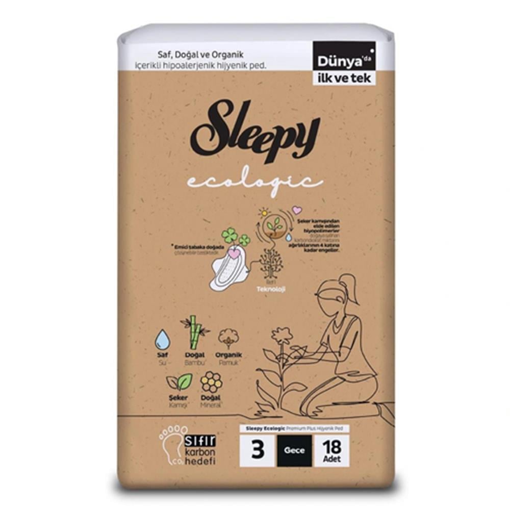 Sleepy Ekolojik Ped Gece 18'li