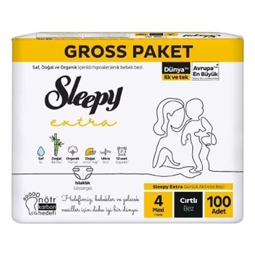 Sleepy Extra GROSS PAKET Çocuk Bezi Maxi 4 No 100'lü