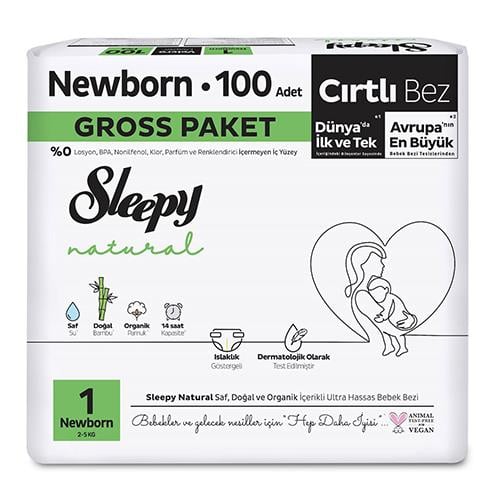 Sleepy GROSS Newborn Çocuk Bezi 1 No 100'lü