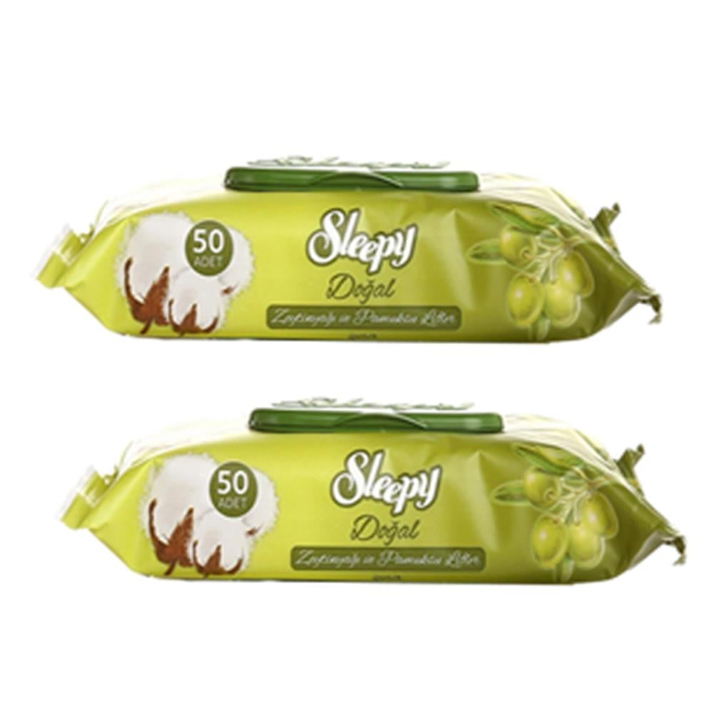 Sleepy Islak Havlu Zeytinyağlı 50'li