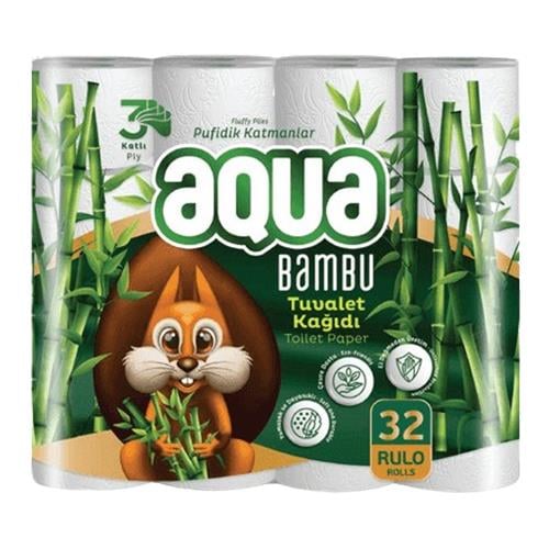 Aqua Bambu Tuvalet Kağıdı 32'li 3 Kat